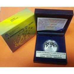 ESPAÑA 10 EUROS 2004 BODA FELIPE VI y LETIZIA PLATA SET FNMT