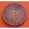 FINLANDIA 5 PENNIA 1918 LEON CON ESPADA KM.22 MONEDA DE COBRE MBC+ Finnland coin