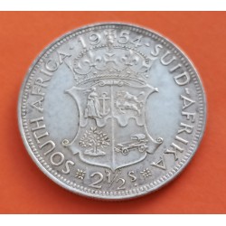 . SUDAFRICA 2 1/2 SHILLINGS 1953 PLATA EBC+ South Silver