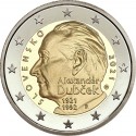 . 1 moneda x ESLOVAQUIA 2 EUROS 2021 ALEXANDER DUBCEK POLITICO SC MONEDA CONMEMORATIVA Slovakia coin