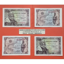 1 billete x ESPAÑA 1 PESETA 1945 REINA ISABEL LA CATOLICA Con Serie Pick 128 BILLETE MBC++ Spain banknote LOTE 2