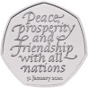 @MONEDA DEL BREXIT@ INGLATERRA 50 PENIQUES 2020 SALIDA DE LA UNION EUROPEA NICKEL SC 50 Pence