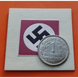 ALEMANIA 1 MARCO 1937 F NAZI III REICH NICKEL SC REICHSMARK