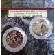 . 2 monedas x ANDORRA 1,25 EUROS 2021 FLOR NARCISO y PUENTE MEDIEVAL MARGINEDA NICKEL SC ESTUCHE OFICIAL