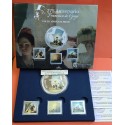 . 4 monedas x ESPAÑA 10 EUROS 2021 + 50 EUROS 2021 FRANCISCO DE GOYA PLATA PROOF @COLORES@ ESTUCHE FNMT Cincuentín 8 ONZAS