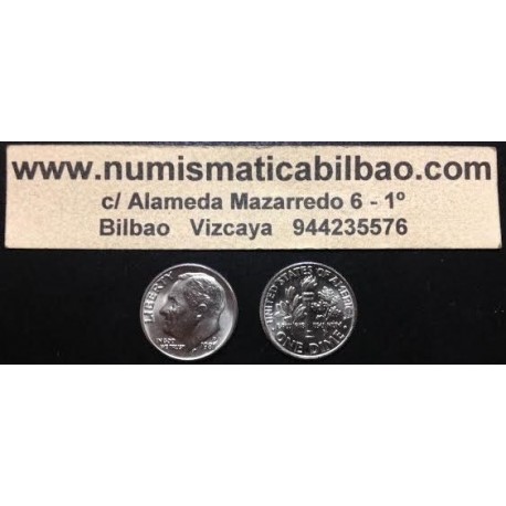 USA 10 CENTS DIME 1965 P ROOSVELT NICKEL UNC