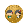 .@MEDALLA A COLORES@ FRANCIA 2021 NAPOLEON BONAPARTE y NAPOLEONETTE Ceca MONNAIE DE PARIS 200 ANIV. DE SU MUERTE