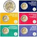 5 monedas x FRANCIA 2 EUROS 2021 OLIMPIADA DE PARIS 2024 2ª Coín CONMEMORATIVA SC 5 COINCARDS con COLORES