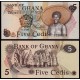 GHANA 5 CEDIS 1977 NATIVA ATAVIADA CON SOMBRERO y CABAÑAS Pick 15B BILLETE SC Africa UNC BANKNOTE