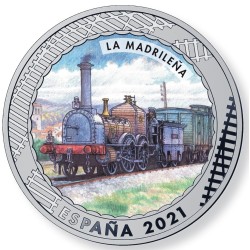 . 5 monedas + ALBUM GRATIS @ENVIO 22/DIC@ x ESPAÑA 1ª SERIE 1,50 EUROS 2021 HISTORIA DEL FERROCARRIL NICKEL 7.000 uds