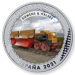 . 5 monedas + ALBUM GRATIS @ENVIO 22/DIC@ x ESPAÑA 1ª SERIE 1,50 EUROS 2021 HISTORIA DEL FERROCARRIL NICKEL 7.000 uds