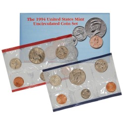 1994 UNITED STATES MINT UNCIRCULATED COIN SET D+P 10 COINS ESTADOS UNIDOS 1+5+10+25 CENTAVOS + 1/2 DOLAR 1994 KENNEDY