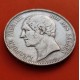 @RARA@ BELGICA 5 FRANCOS 1853 REY LEOPOLDO I PREMIERE ROI DES BELGES KM.2.1 MONEDA DE PLATA MBC Belgium 5 Francs silver