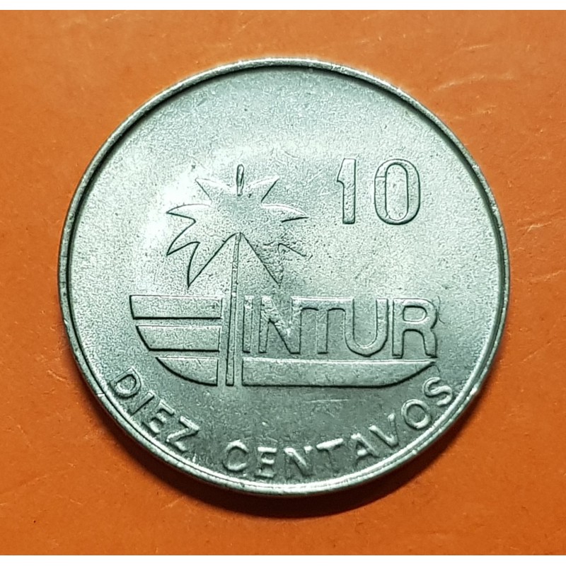 @Tipo CON VALOR 10 - Nº GRANDE@ CUBA 10 CENTAVOS 1981 COLIBRI Serie INTUR KM.415.1 MONEDA DE NICKEL SC-