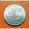 @Tipo CON VALOR 10 - Nº GRANDE@ CUBA 10 CENTAVOS 1981 COLIBRI Serie INTUR KM.415.1 MONEDA DE NICKEL SC-