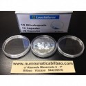 1 CAJA x 10 CAPSULAS para MONEDAS 37 mm PLATA FRANCIA/BELGICA 5 FRANCOS, ITALIA 5 LIRAS, 1800/1900, AUSTRIA 1,50 EUROS