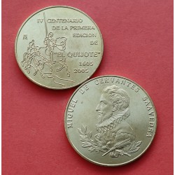 ...MEDALLA OFICIAL FNMT 2005 V CENTENARIO DEL QUIJOTE LATON SC