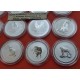 12 ONZAS x AUSTRALIA 1 DOLAR 1999 al 2010 HOROSCOPO 1ª SERIE LUNAR 12 MONEDAS DE PLATA silver OZ