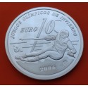 @OFERTA@ ESPAÑA 10 EUROS 2005 SKI - JUEGOS OLIMPICOS DE INVIERNO TURIN 2006 MONEDA DE PLATA PROOF SI CAPSULA NO ESTUCHE FNMT
