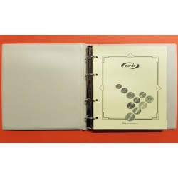 ALBUM PARDO Tomo III para MONEDAS de ESPAÑA 1933 a 1938 REPUBLICA ESPAÑOLA EMISIONES LOCALES en GRANATE mod 180005