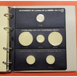 ALBUM PARDO Tomo III para MONEDAS de ESPAÑA 1933 a 1938 REPUBLICA ESPAÑOLA EMISIONES LOCALES en GRANATE mod 180005