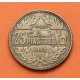 LIBANO 25 PIASTRAS 1952 CEDRO ARBOL SAGRADO y LAUREL KM.16 MONEDA DE LATON MBC Lebanon coin