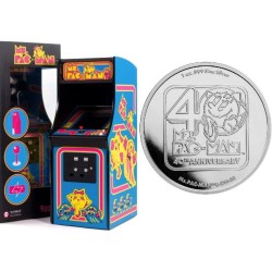 . 1 ONZA 2021 x NIUE 2 DOLARES 2021 MS. PAC-MAN 40 ANIVERSARIO 2º MONEDA DE PLATA SC Oz 20.000 uds PACMAN cápsula