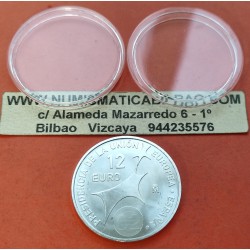 1 moneda NO BOLSA x ESPAÑA 12 EUROS 2002 PRESIDENCIA DE LA UNION EUROPEA PLATA SC @SI CAPSULA@