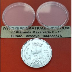 1 moneda NO BOLSA x ESPAÑA 12 EUROS 2004 REINA ISABEL I DE CASTILLA PLATA SC SI CAPSULA