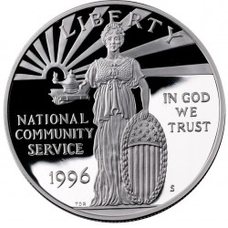 .ESTADOS UNIDOS 1 DOLAR 1995 D ATLANTA CICLISMO SILVER PLATA $1