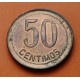 ESPAÑA 50 CENTIMOS 1937 * -/- II REPUBLICA ESPAÑOLA DAMA SENTADA MONEDA DE COBRE SC- R/4