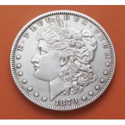 ESTADOS UNIDOS 1 DOLLAR 1886 MORGAN PLATA XF+ KM*110 SILVER