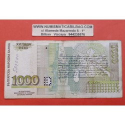 BULGARIA 1000 LEVA 1996 V.LEVSKI @RARO - HOLOGRAMA@ Pick 106 BILLETE MUY CIRCULADO - PVP NUEVO 60€