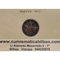 @NOVEDAD@ VATICANO 2 EUROS 2017 CENTENARIO DE LAS APARICIONES DE LA VIRGEN DE FATIMA @RARA@ MONEDA SC CONMEMORATIVA