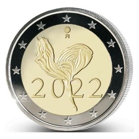 . 1 moneda x FINLANDIA 2 EUROS 2022 BALLET NACIONAL 1ª MONEDA CONMEMORATIVA SC BIMETALICA Finnland