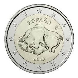 . 2 EUROS 2015 ESPAÑA CUEVAS DE ALTAMIRA SC MONEDA BIMETALICA