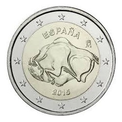 ESPAÑA 2 EUROS 2015 CUEVAS DE ALTAMIRA MONEDA BIMETALICA SC CONEMORATIVA