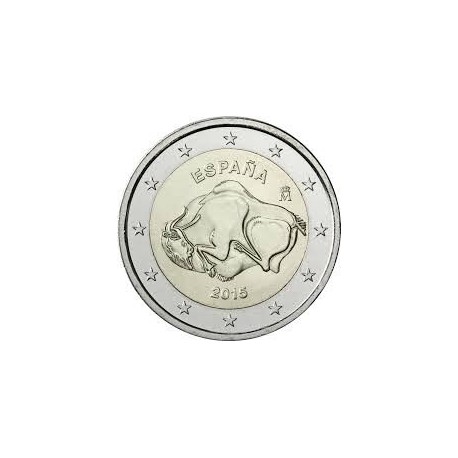 . 2 EUROS 2015 ESPAÑA CUEVAS DE ALTAMIRA SC MONEDA BIMETALICA