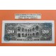 MEXICO 20 PESOS 1963 LA CORREGIDORA y PALACIO QUERETARO Sello AZUL Serie AIE-S Pick 54K BILLETE SC Mejico UNC BANKNOTE