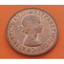 INGLATERRA 1/2 PENIQUE 1967 BARCO VELERO ISABEL II KM.896 MONEDA DE BRONCE SC- UK Half Penny coin