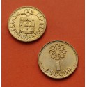 PORTUGAL 1 ESCUDO 2000 VALOR @ULTIMO AÑO PRE-EURO@ KM.631 MONEDA DE LATON SC- República Portuguesa