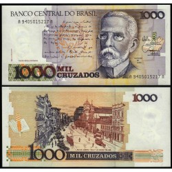 BRASIL 1000 CRUZADOS 1988 MACHADO DE ASIS Pick 213B SIGN 26 BILLETE SC Brazil UNC BANKNOTE