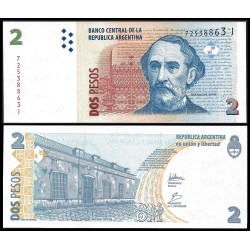 ARGENTINA 2 PESOS 2009 BARTOLOME MITRE Pick 352 SC BANKNOTE UNC