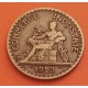 FRANCIA 50 CENTIMOS 1923 DIOS MERCURIO Chambres de Commerce KM.884A MONEDA DE LATON MBC+ France 50 Centimes