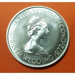 @RARA@ JERSEY 2,50 LIBRAS 1972 LANGOSTA KM.38 MONEDA DE PLATA SC Pounds silver Wedding LOBSTER