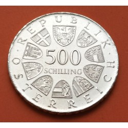 AUSTRIA 500 SCHILLING 1981 OTTO BAUER POLITICO KM.2953 MONEDA DE PLATA SC- Osterreich silver coin