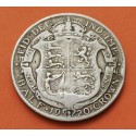 INGLATERRA 1/2 CORONA 1920 REY JORGE V KM.818.1A MONEDA DE PLATA MBC- Great Britain UK Half Crown silver coin