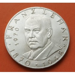 AUSTRIA 25 SCHILLINGS 1970 FRANZ LEHAR MUSICO y COMPOSITOR KM.2907 MONEDA DE PLATA EBC Österreich silver