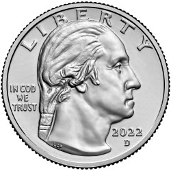 . 1 moneda x ESTADOS UNIDOS 25 CENTAVOS 2022 D MAYA ANGELOU Serie AMERICAN WOMEN QUARTER 1ª de 20º NICKEL SC USA