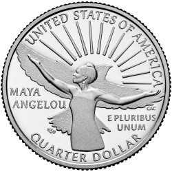 . @ENVIO 14/MARZO@ ESTADOS UNIDOS 25 CENTAVOS 2022 D MAYA ANGELOU Serie AMERICAN WOMEN QUARTER MONEA DE NICKEL SC USA